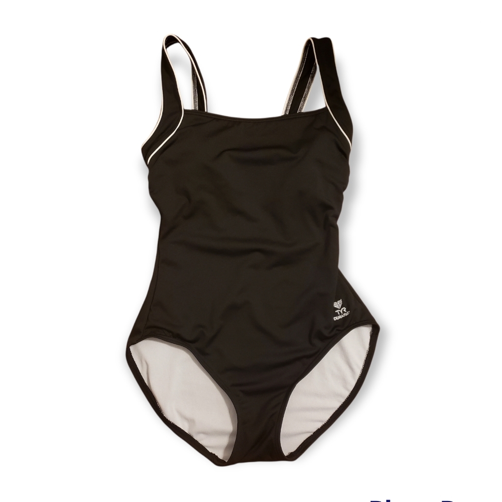 TYR Durafast Swimsuit black size 8 bathing suit sport